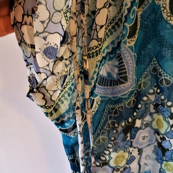 Evolution By JMS Women's Sheer Beachy Beaded Bohemian Plus Sized Y2K 1X - Picture 6 of 11